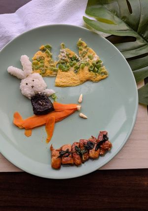A picture of Basil Chicken and Long Bean Egg Recipe [Safe Trip in taking off!.