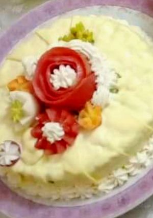 صورة لوصفة كيكة او سلاطة الأرز و الخضار🥗🎂