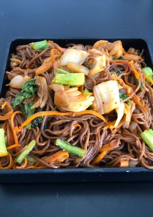 Hình của món Mì lứt 🍝 xào kim chi 🥬.
