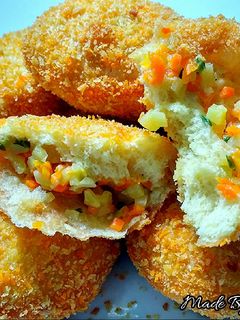 Foto resep Roti Goreng Isi Sayuran Tanpa Alat,1 Kali Proofing Lembut