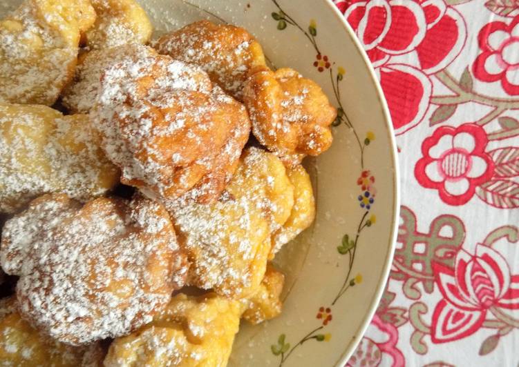 Buñuelos de avena rellenos de crema pastelera
