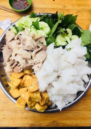 Hình của món Bún đậu siêu tốc.