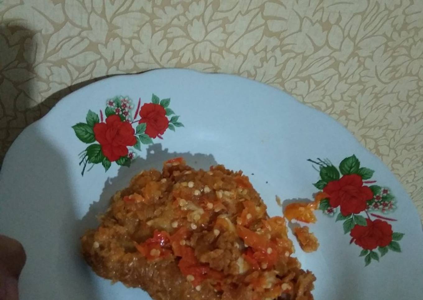 Sambal bawang ayam geprek