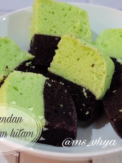 Foto resep Bolu kukus pandan lapis ketan hitam