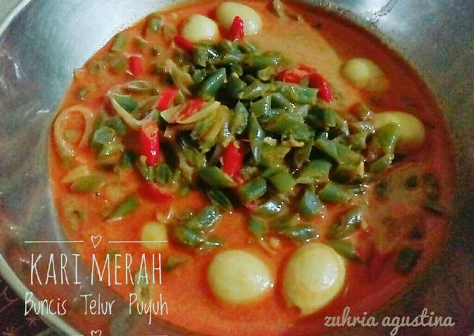 Kari Merah Buncis Telur Puyuh