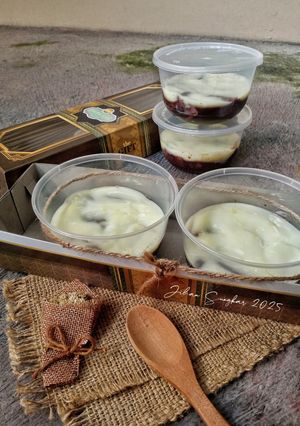 Foto resep 7. puding roti tawar coklat vla