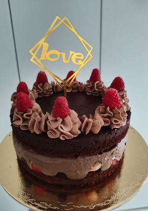 Csokoládés malnas torta recept fotója