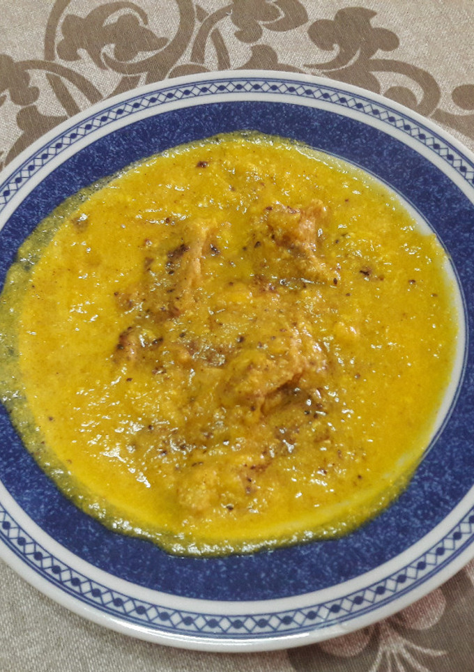 Una foto de Pollo en salsa de mango vegano 🍗