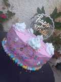 Birthday Cake con compota de fresa y kiwi