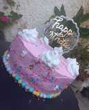 Birthday Cake con compota de fresa y kiwi