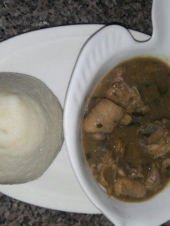 A picture of Nsala soup (white soup).
