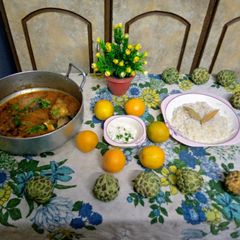 A picture of Fish salan with zeera rice.