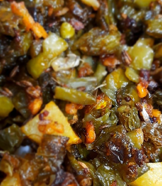 A picture of Sem aloo sabzi.