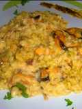 Risotto with Mussels and Bronte Pistachio Pesto