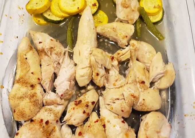 Recipe of Quick One Pan Lemon Garlic Chicken &amp; Vegetables