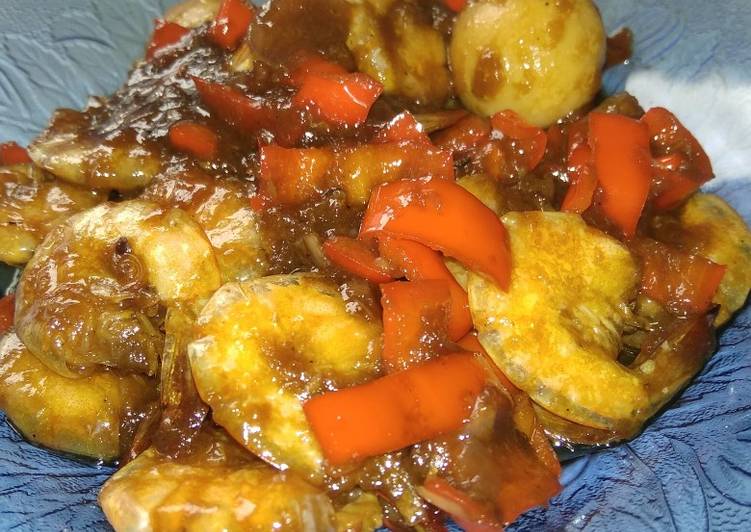 Resep Udang Saus Lada Hitam Anti Gagal