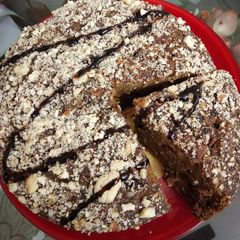 A picture of Marie biscuit coffee cake.