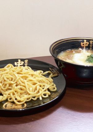 A picture of Nakamoto-Style Salt Tsukemen (Chilled Noodles with Savory Salt Broth and Grated Yam).
