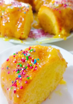 عکسی از دستور کیک پرتقالی با سس پرتقالی 😋😋😋