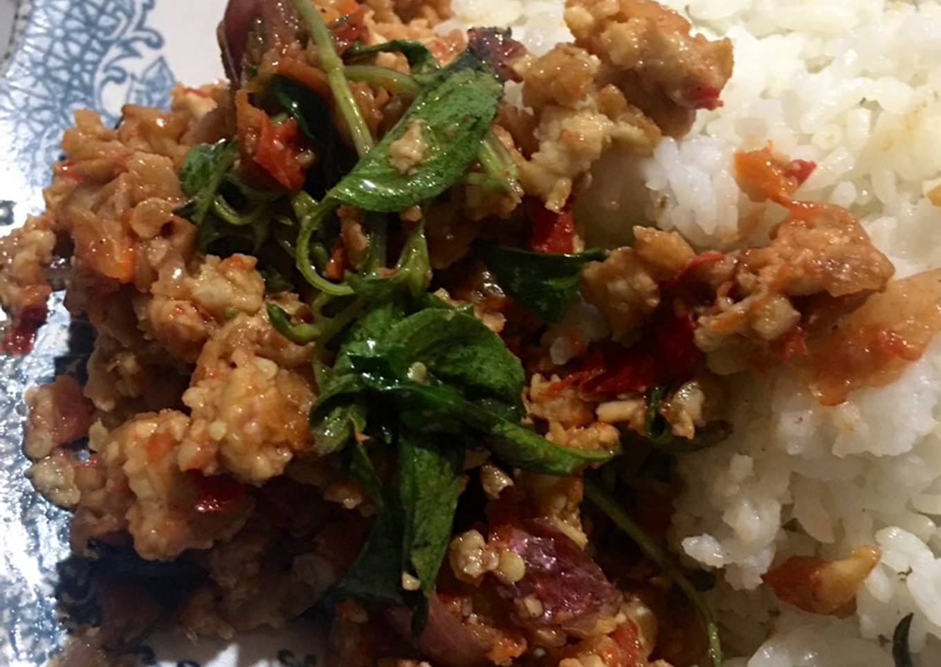 Masakan sederhana Sambel Tempe Kemangi