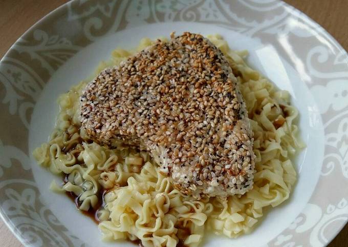 Vickys Sesame & Poppy Seed Crusted Tuna, GF DF EF SF NF