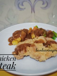 Foto resep Chicken steak with brown sauce