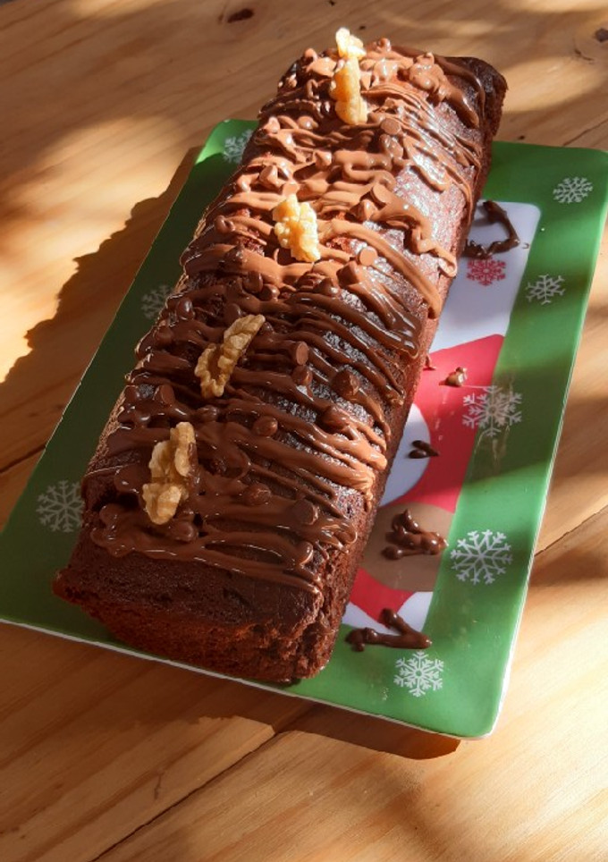 Una foto de Budín de chocolate y nueces
