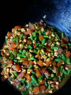 Foto resep Tumis kacang panjang, tempe dan kikil