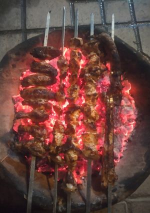 عکسی از دستور جوجه کباب گردن مرغ