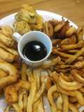 Tempura de pescado, vegetales y mariscos