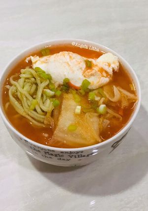 Foto resep Mie kuah & kimchi