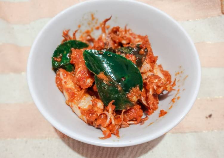 Cara Gampang Menyiapkan Sambal Cumi Asin Gampang Lezat