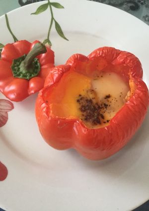 Una foto de Pimientos rellenos de huevo