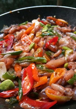 Foto resep Tumis mercon asin baby cumi