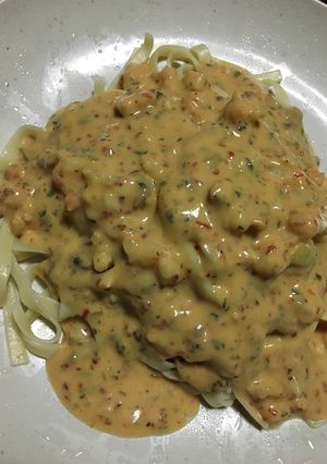 Foto resep Cabonara with parsly and cili kering powder