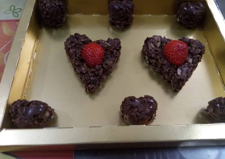 Simple Way to Make Any-night-of-the-week Muesli &amp; nuts choco hearts