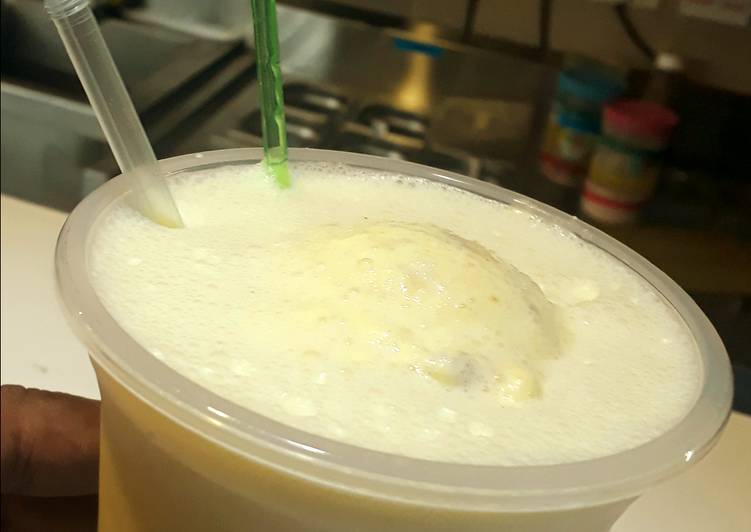 Badam Milk served with Ice cream