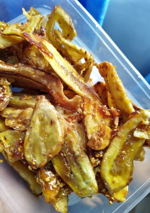 Hình của món Snack chuối ngào đường.