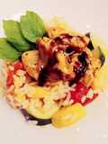 Exotisches Risotto mit Poulet