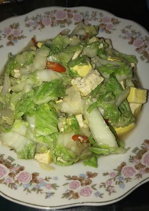 Foto resep Tumis sawi putih tahu