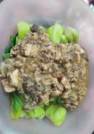 Foto resep Pokchoy siram ayam