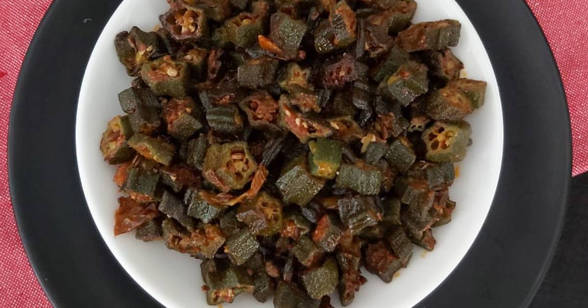 Bhindi nu shak lady finger sabji Recipe by Anusha Iyer Cookpad