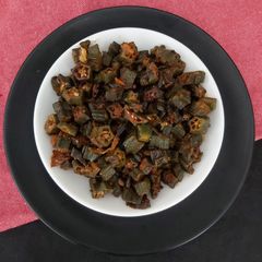 A picture of Bhindi nu shak lady finger sabji.