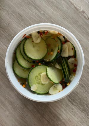 A picture of Best cucumber pickles!.