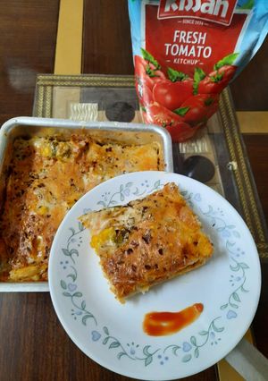 A picture of Bread Lasagna.
