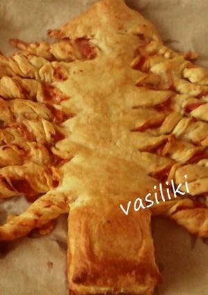 Φωτογραφία της συνταγής Πίτσα Χριστουγεννιάτικο δέντρο