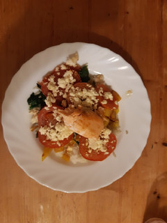 Lachsfilet auf Tomatenbett Rezepthauptbild