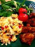ไข่คน(นมถั่วเหลือง) & ร็อคเก็ตสลัด