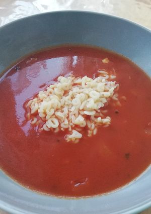 Paradicsom leves betűtésztával recept fotója