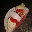 Brochette de fraises au chocolat blanc